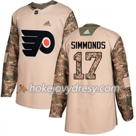 Pánské Hokejový Dres Philadelphia Flyers Wayne Simmonds 17 Adidas 2017-2018 Camo Veterans Day Practice Authentic